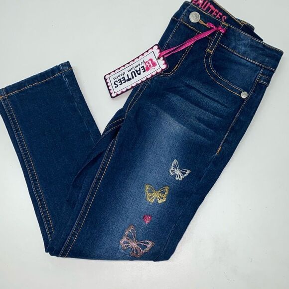 🔥BEAUTEES GIRLS JEANS KIDS SIZE 5 New - Picture 1 of 3